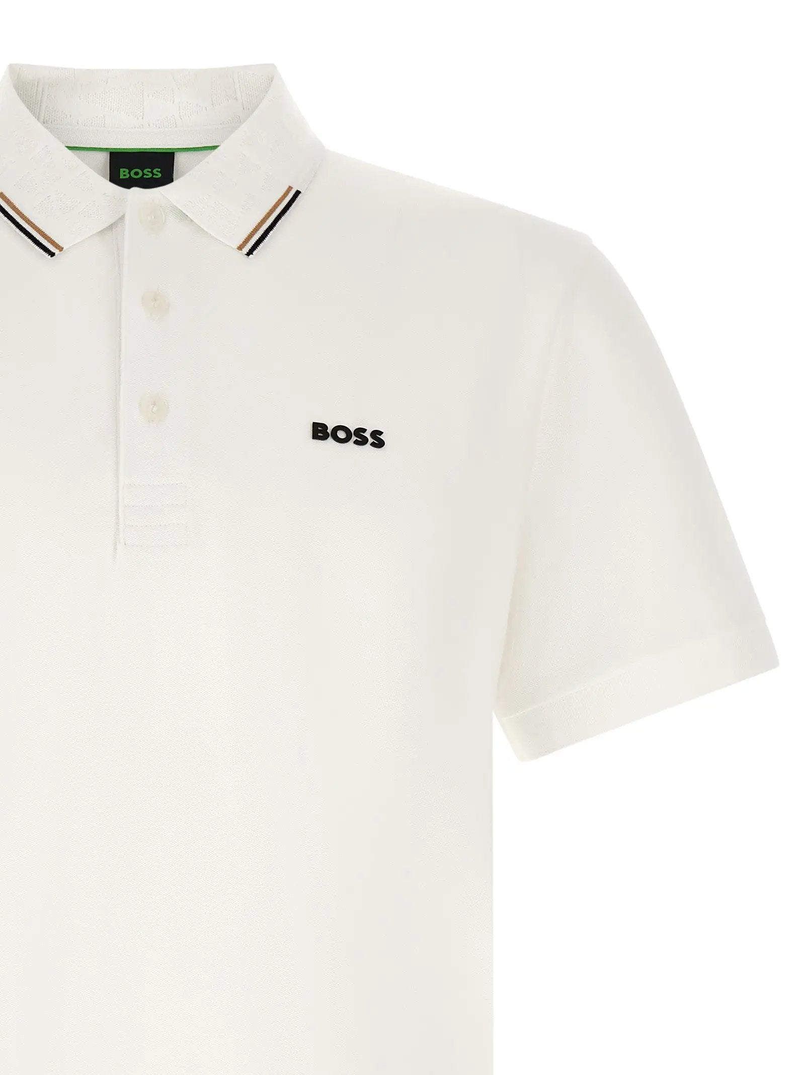 Hugo Boss White Cotton Polo Shirt