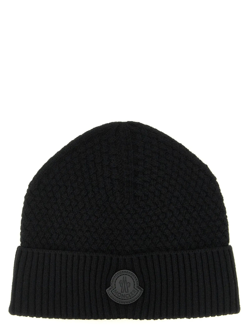 Moncler Black Leather Beanie