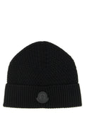 Moncler Black Leather Beanie