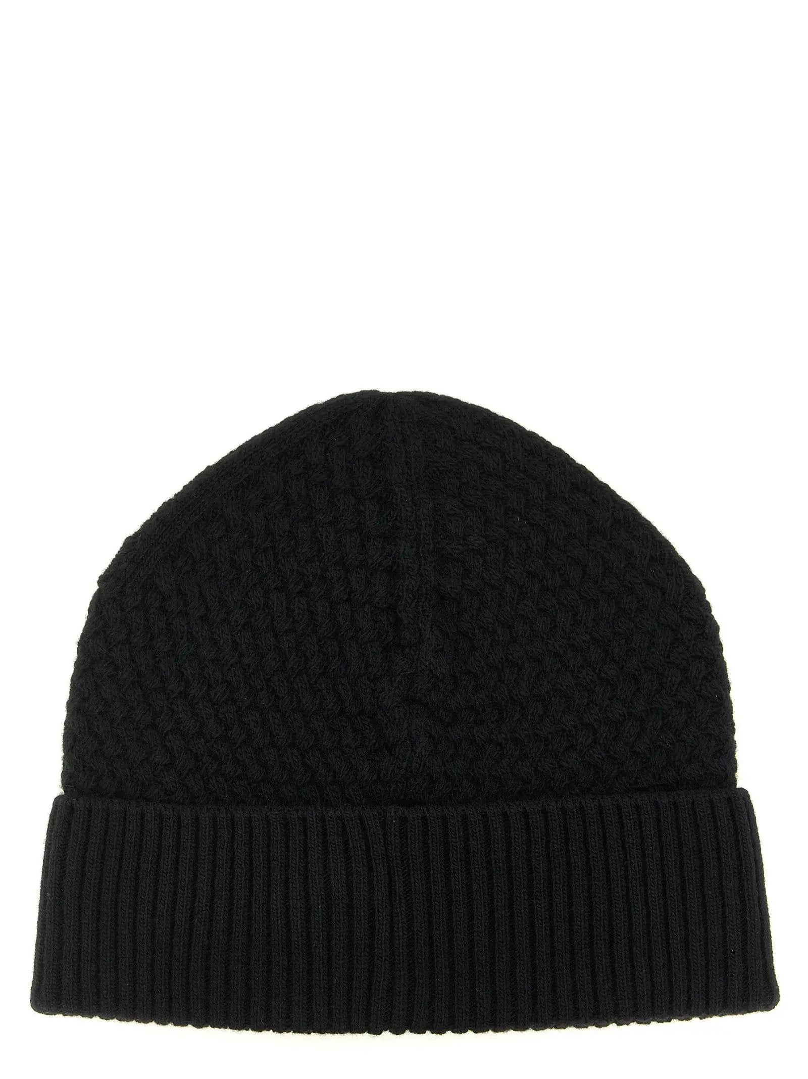 Moncler Black Leather Beanie