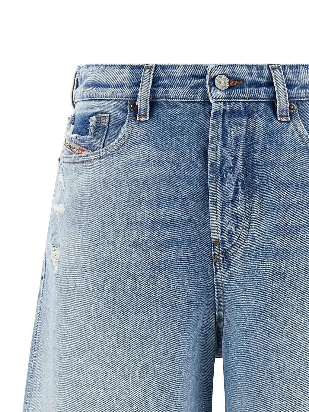 Diesel Blue Cotton Bermuda Shorts