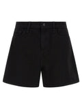 L'Agence Black Cotton Bermuda Shorts