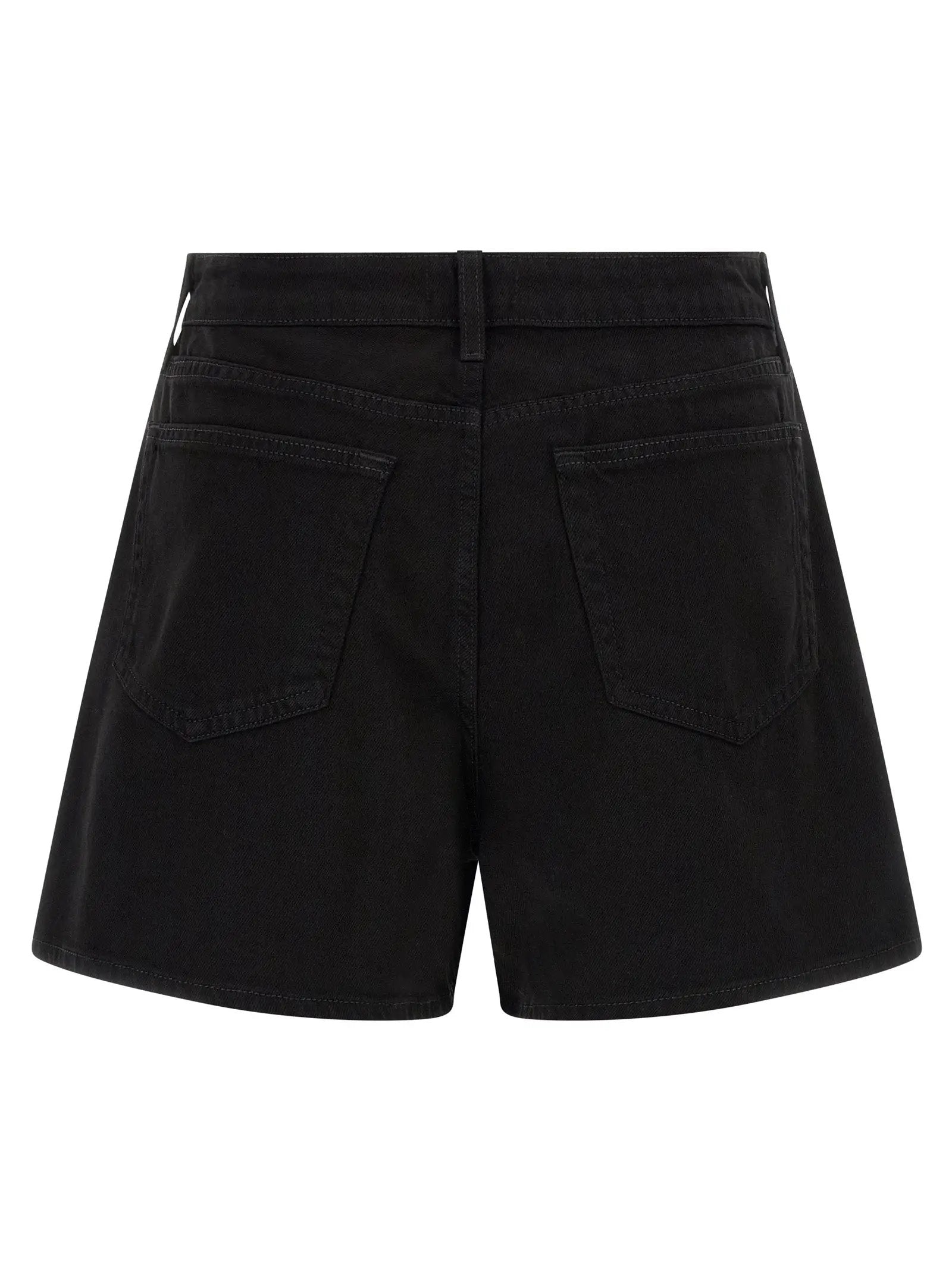 L'Agence Black Cotton Bermuda Shorts