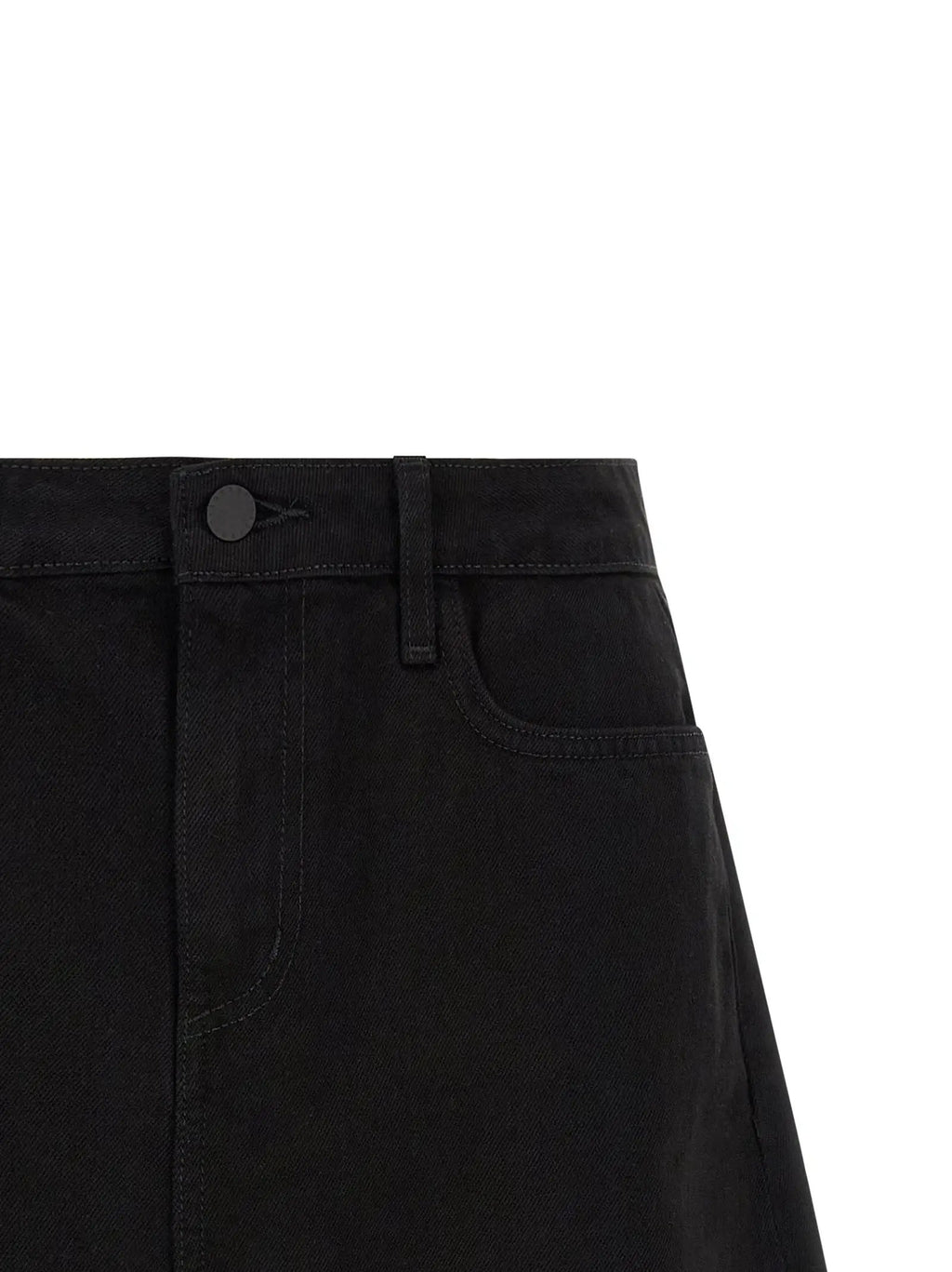 L'Agence Black Cotton Bermuda Shorts