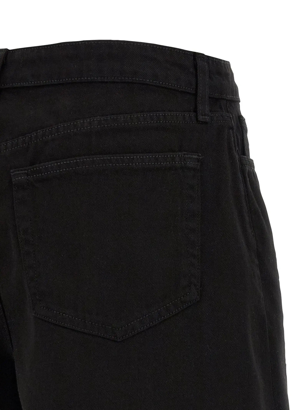 L'Agence Black Cotton Bermuda Shorts