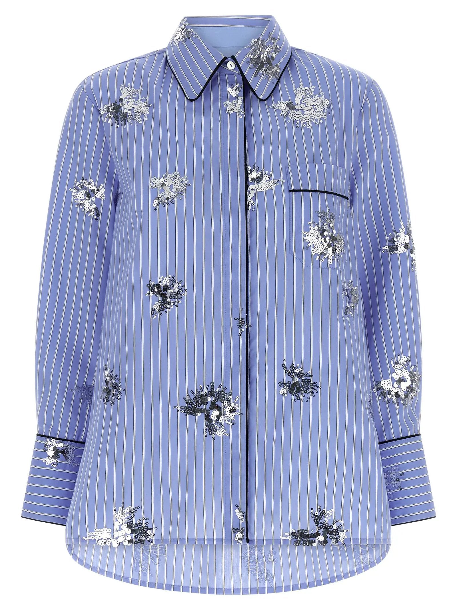 LE TWINS Blue Cotton Blouse