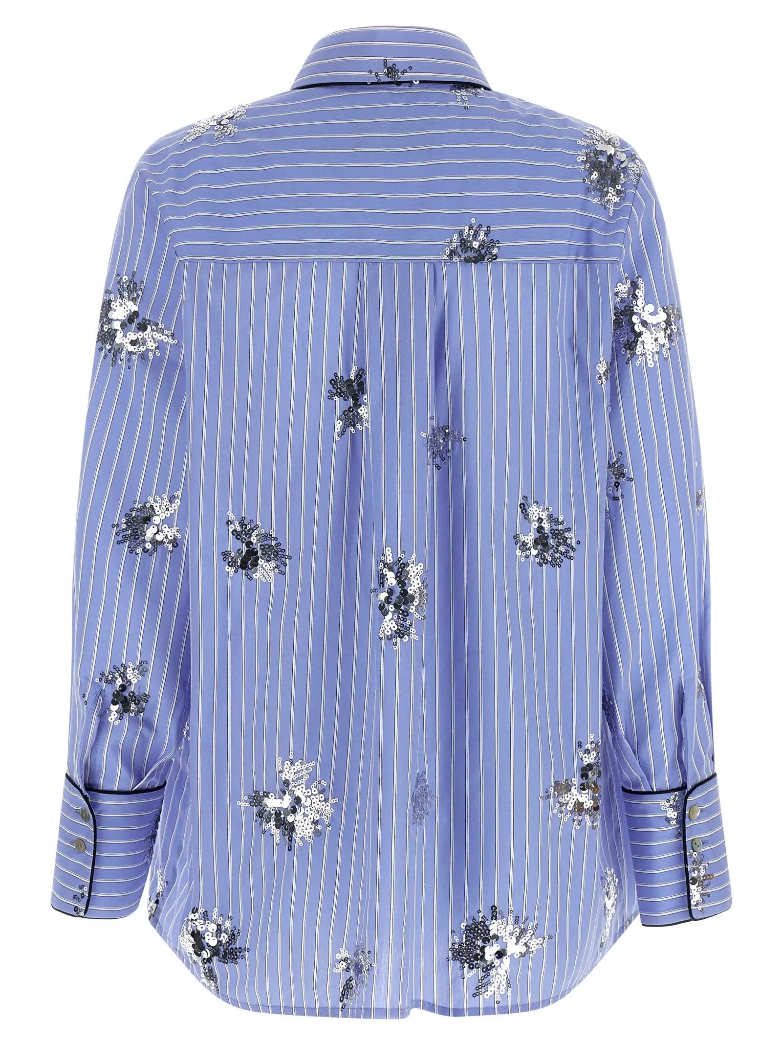 LE TWINS Blue Cotton Blouse