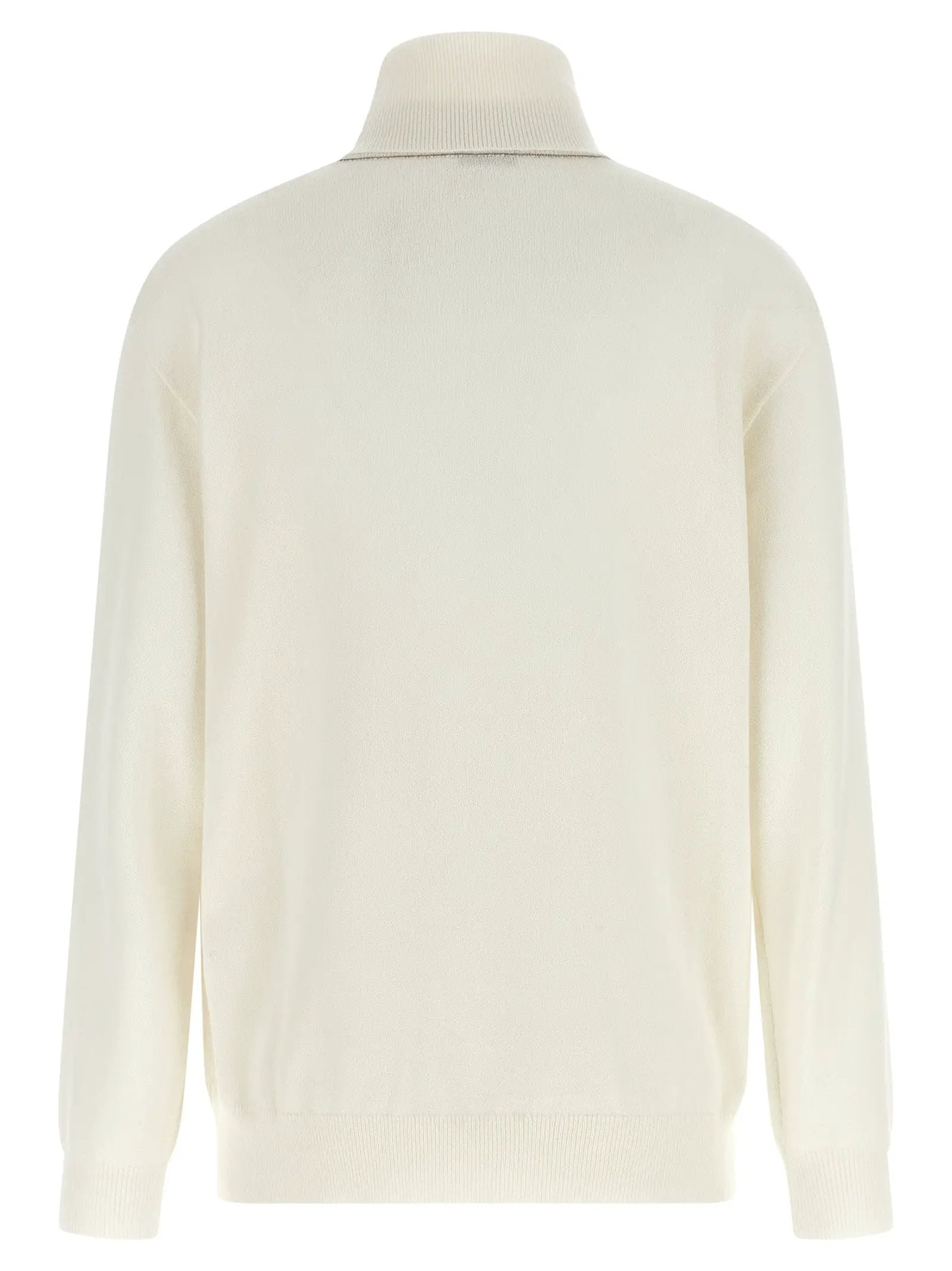 Brunello Cucinelli White Cashmere Cardigan