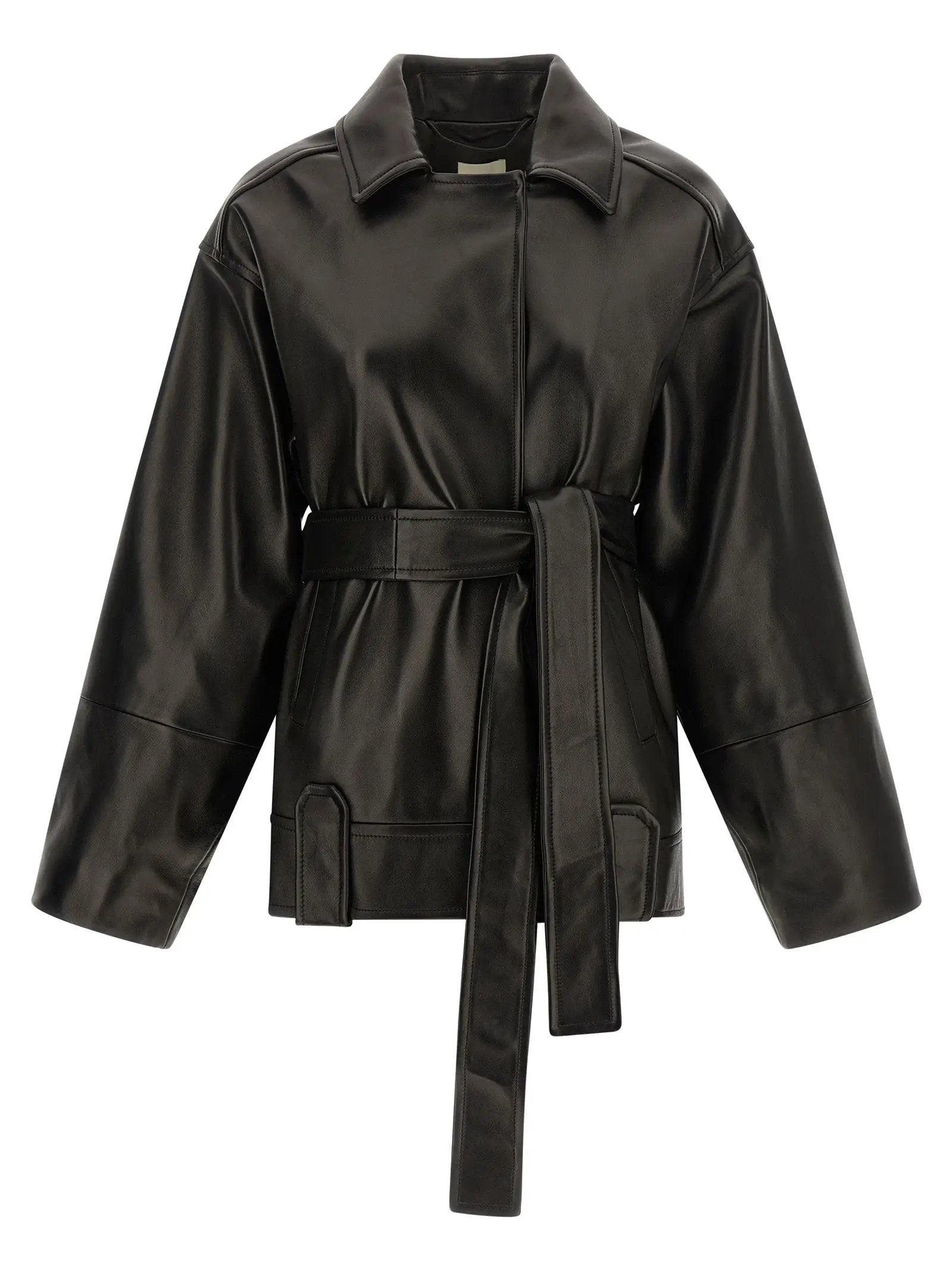 Khaite Black Lamb Leather Leather Jacket