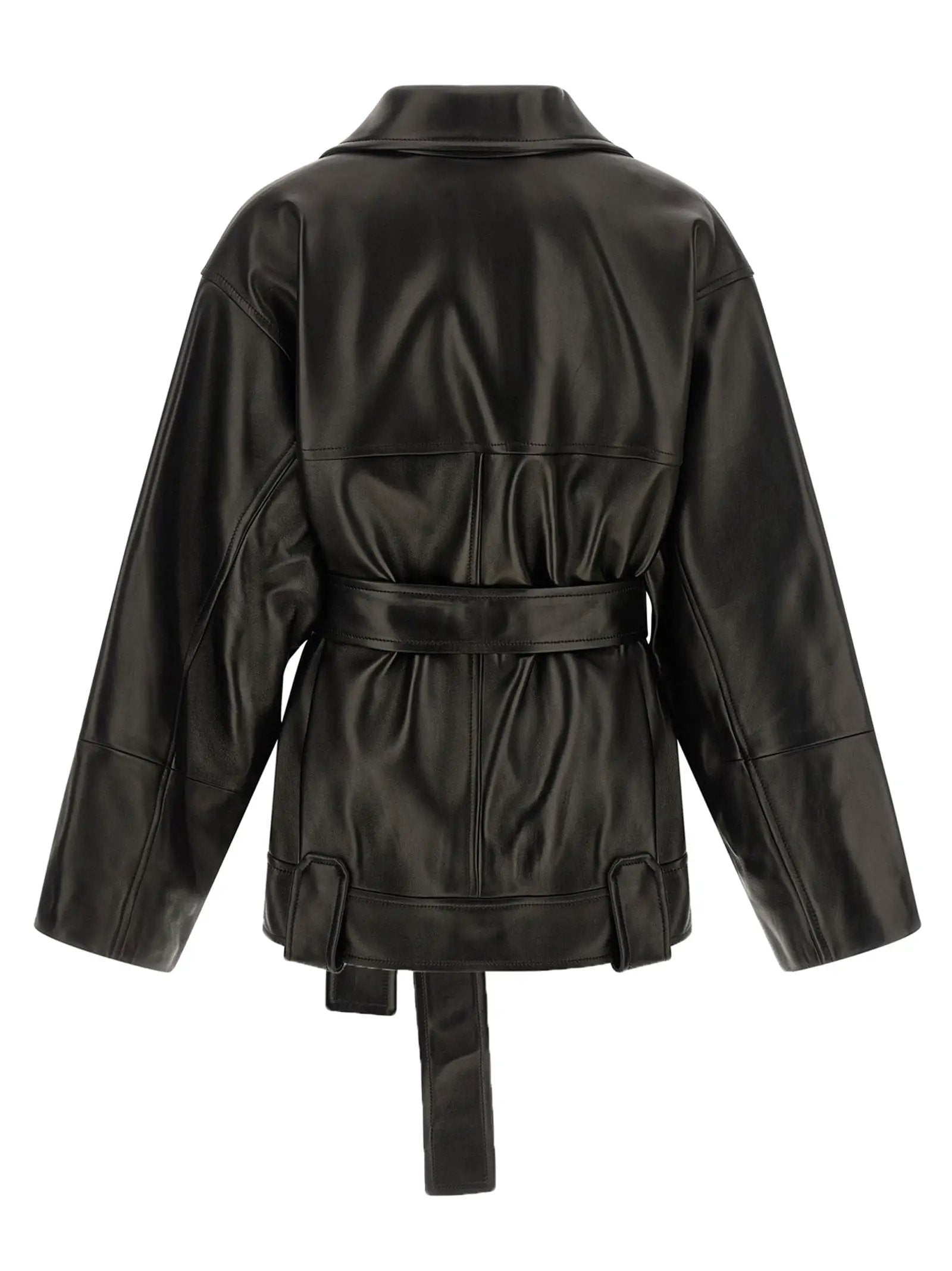 Khaite Black Lamb Leather Leather Jacket
