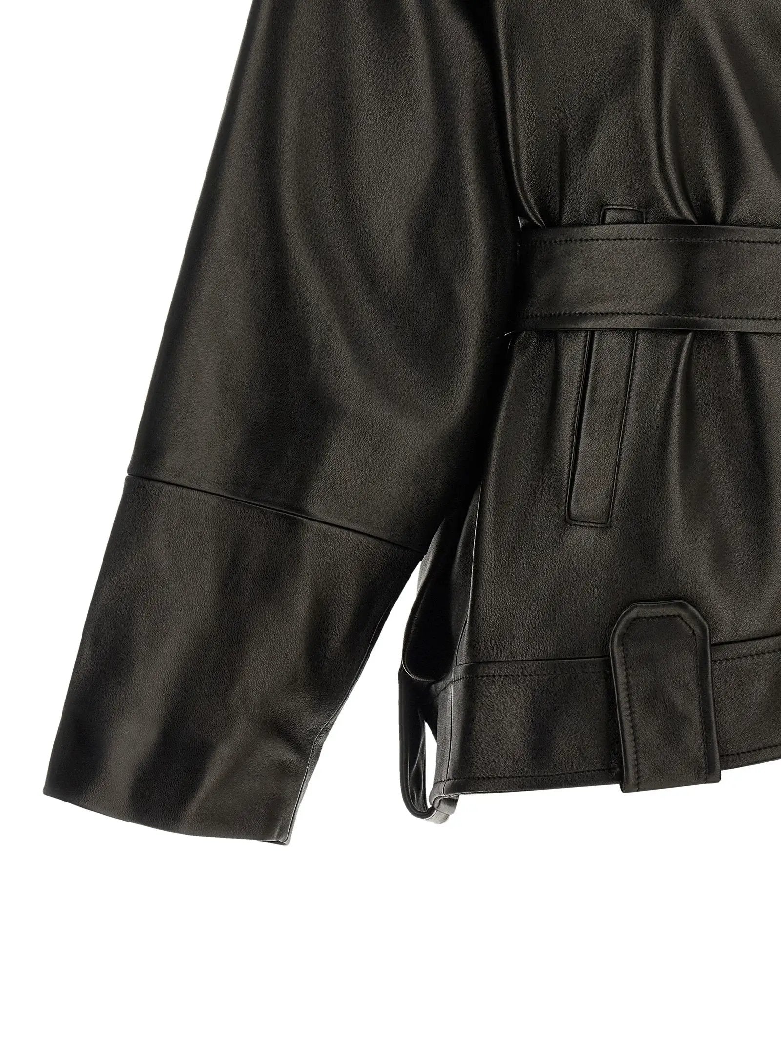 Khaite Black Lamb Leather Leather Jacket