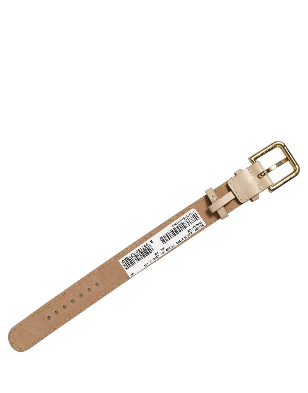 Bracelet en cuir de veau beige Dolce & Gabbana avec boucle dorée