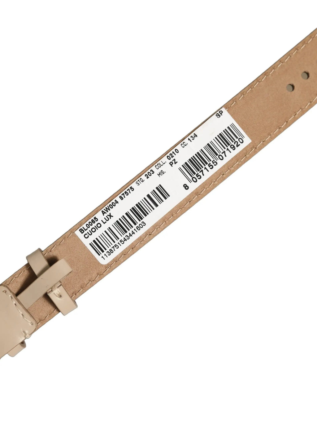 Bracelet en cuir de veau beige Dolce & Gabbana avec boucle dorée