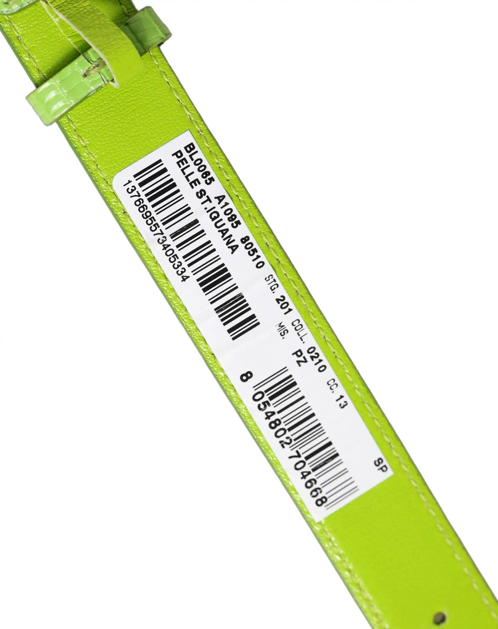Bracelet Dolce & Gabbana en Cuir Texturé Vert avec Boucle Dorée