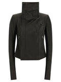 Rick Owens Black Lamb Leather Leather Jacket