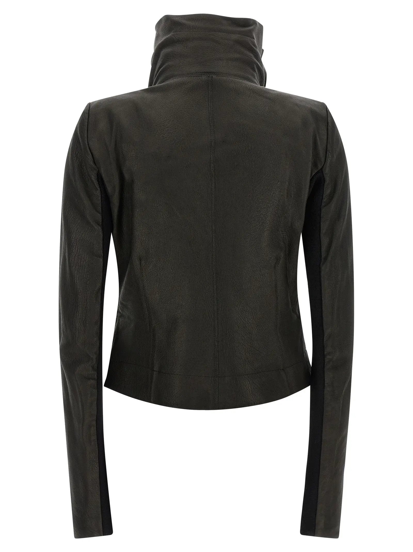Rick Owens Black Lamb Leather Leather Jacket