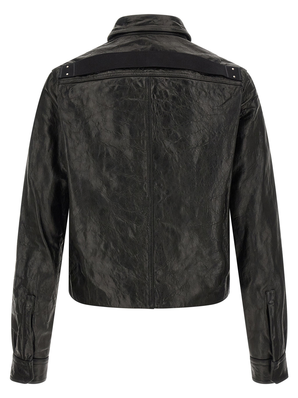 Rick Owens Black Lamb Leather Leather Jacket
