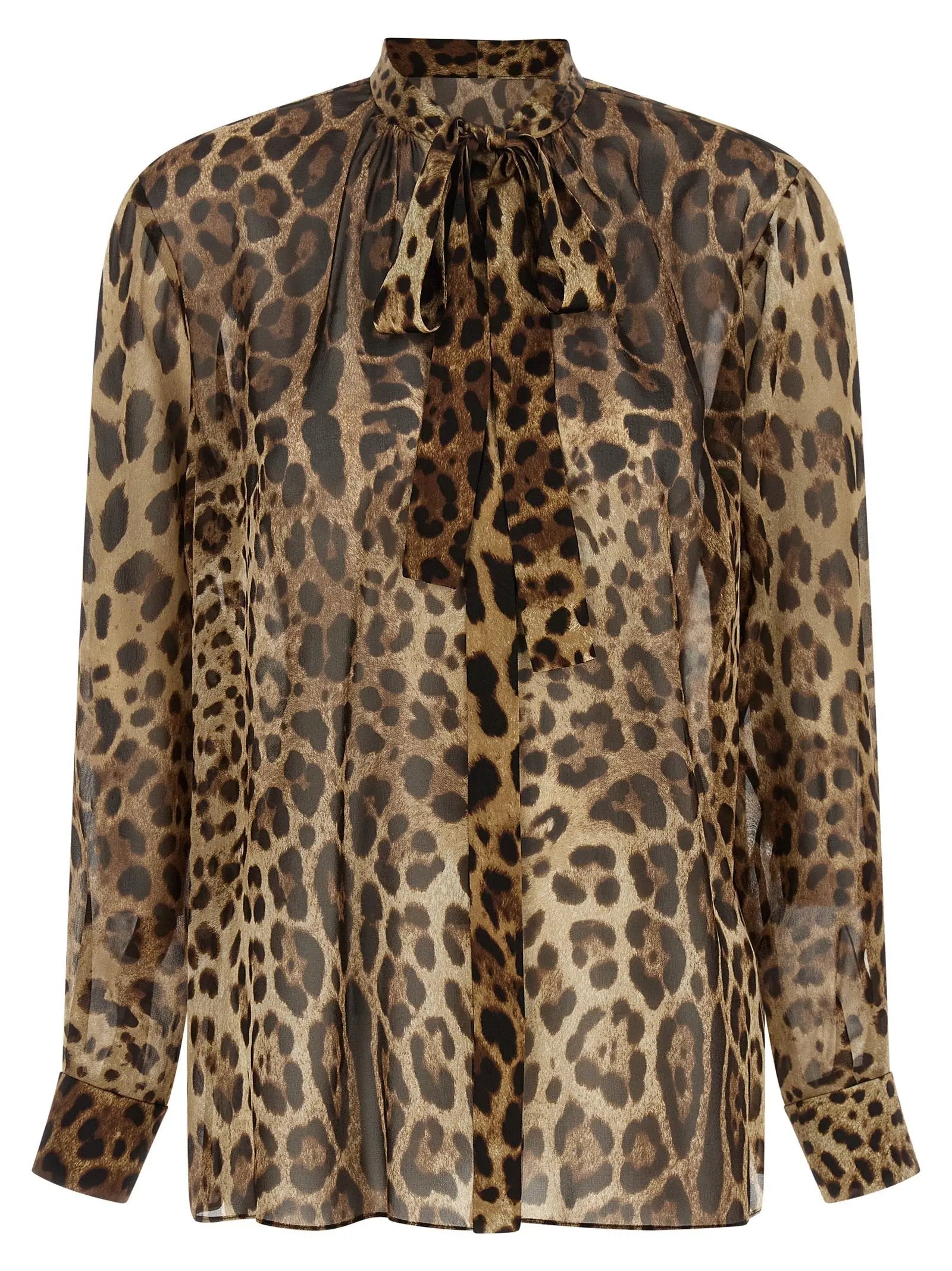 Chemisier en soie marron Dolce & Gabbana