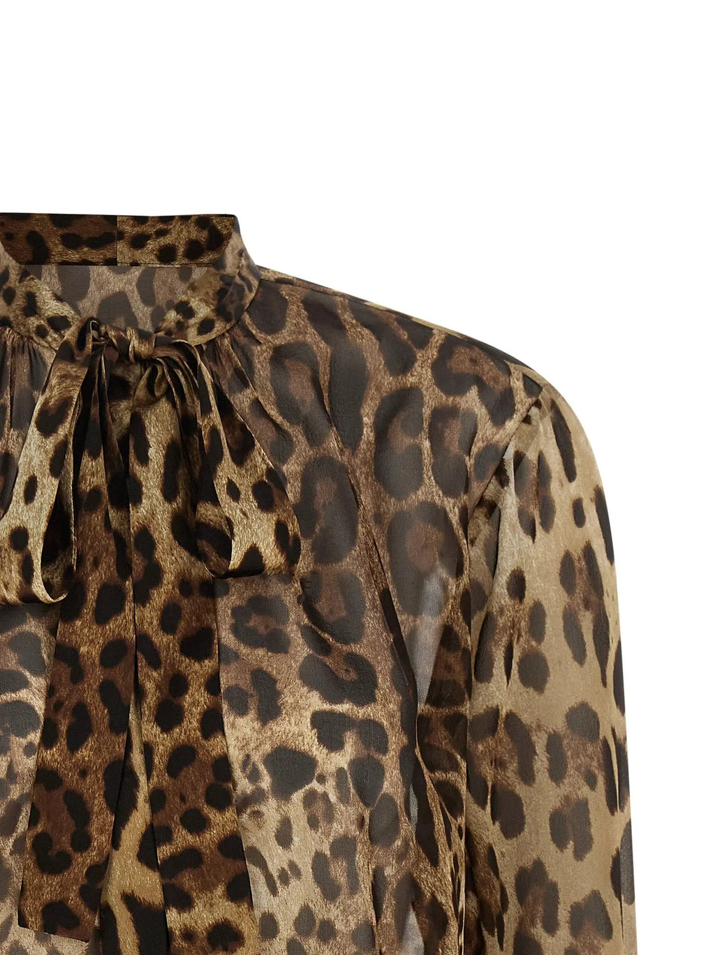 Chemisier en soie marron Dolce & Gabbana