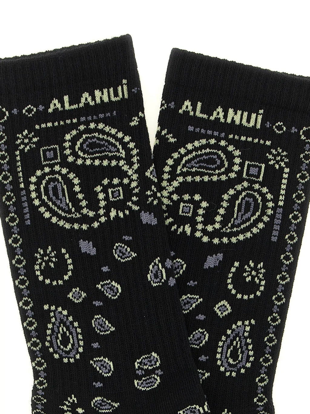 Alanui Black Cotton Socks