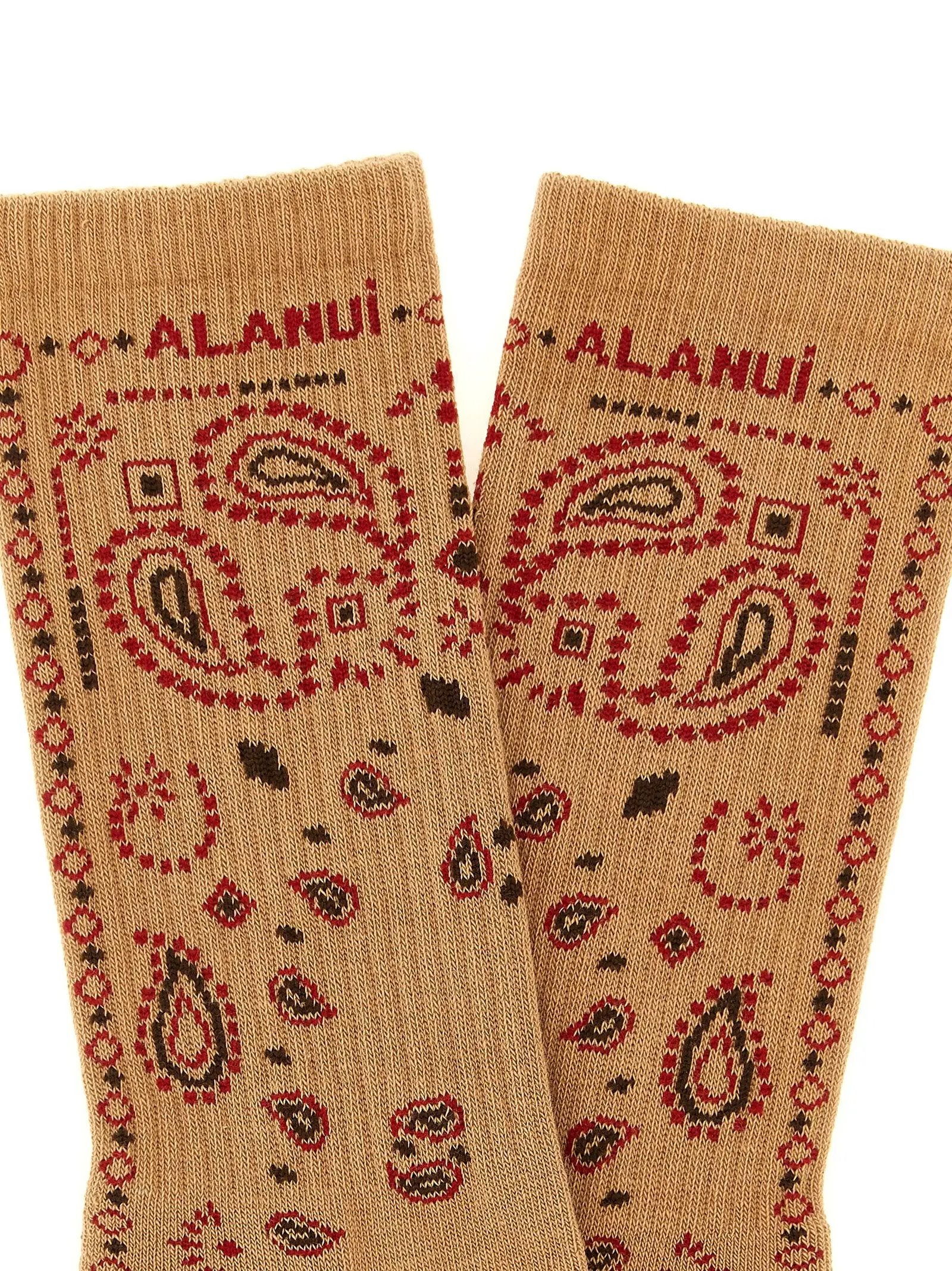 Alanui Beige Cotton Socks