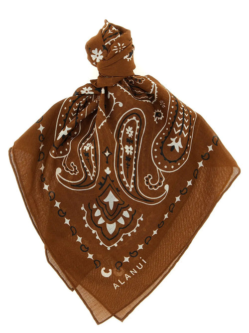 Alanui Alanui Brown Cotton Foulard