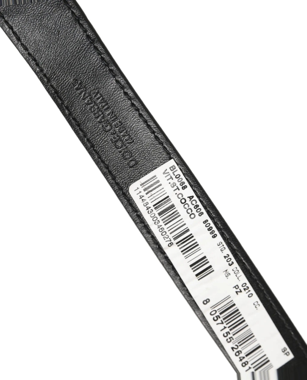Dolce & Gabbana Bracelet en cuir texturé noir à boucle dorée