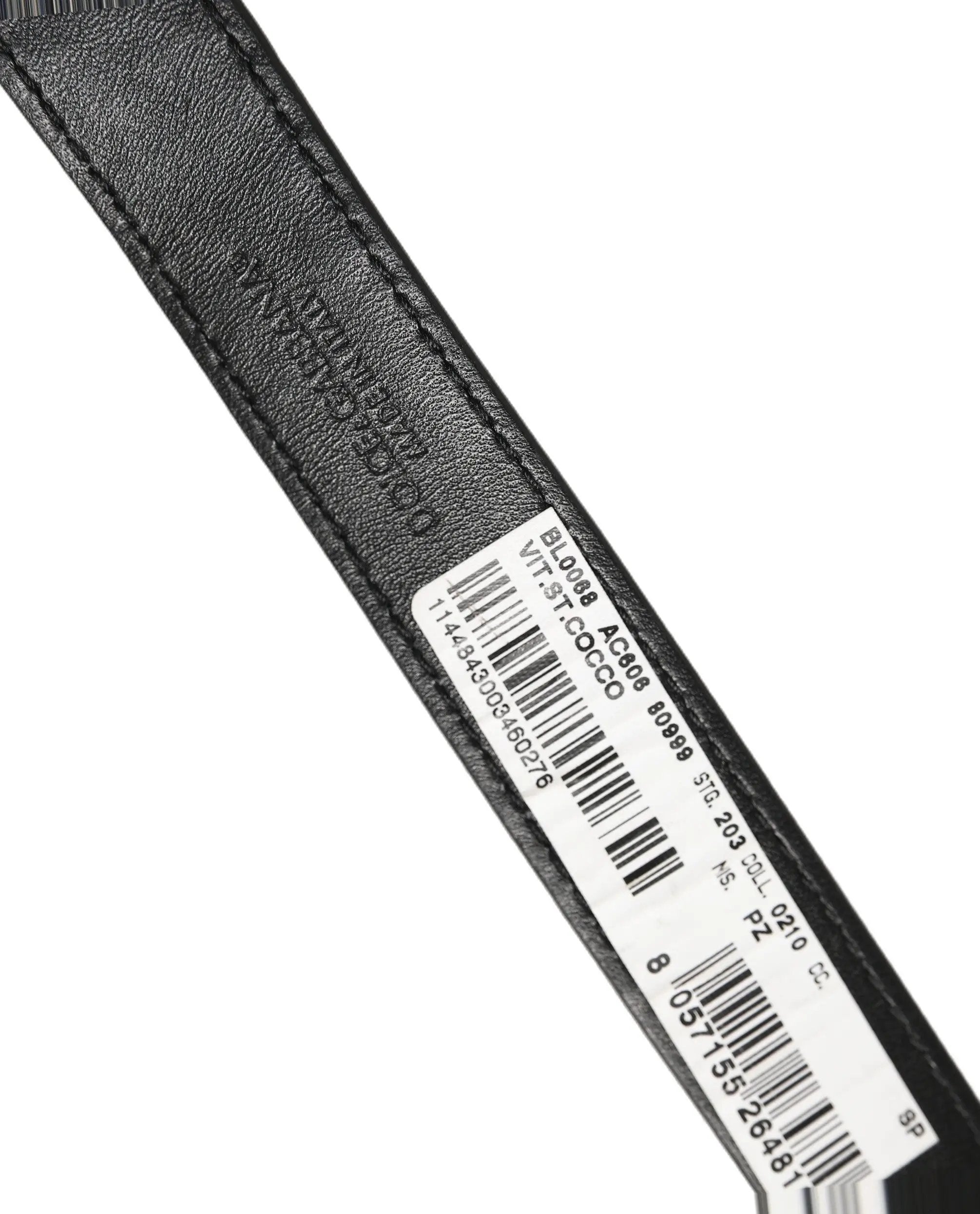 Dolce & Gabbana Bracelet en cuir texturé noir à boucle dorée