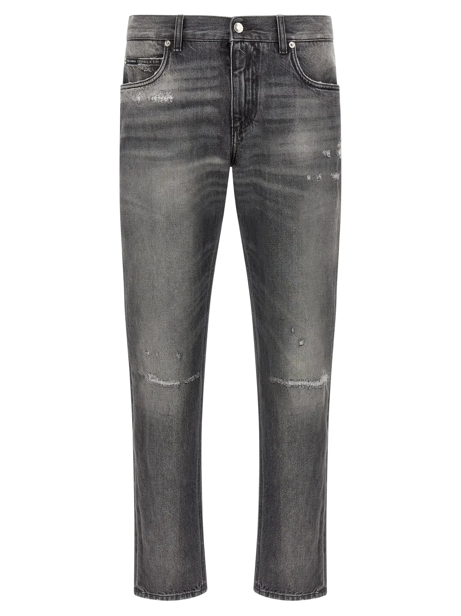 Dolce & Gabbana Jean en denim de coton gris