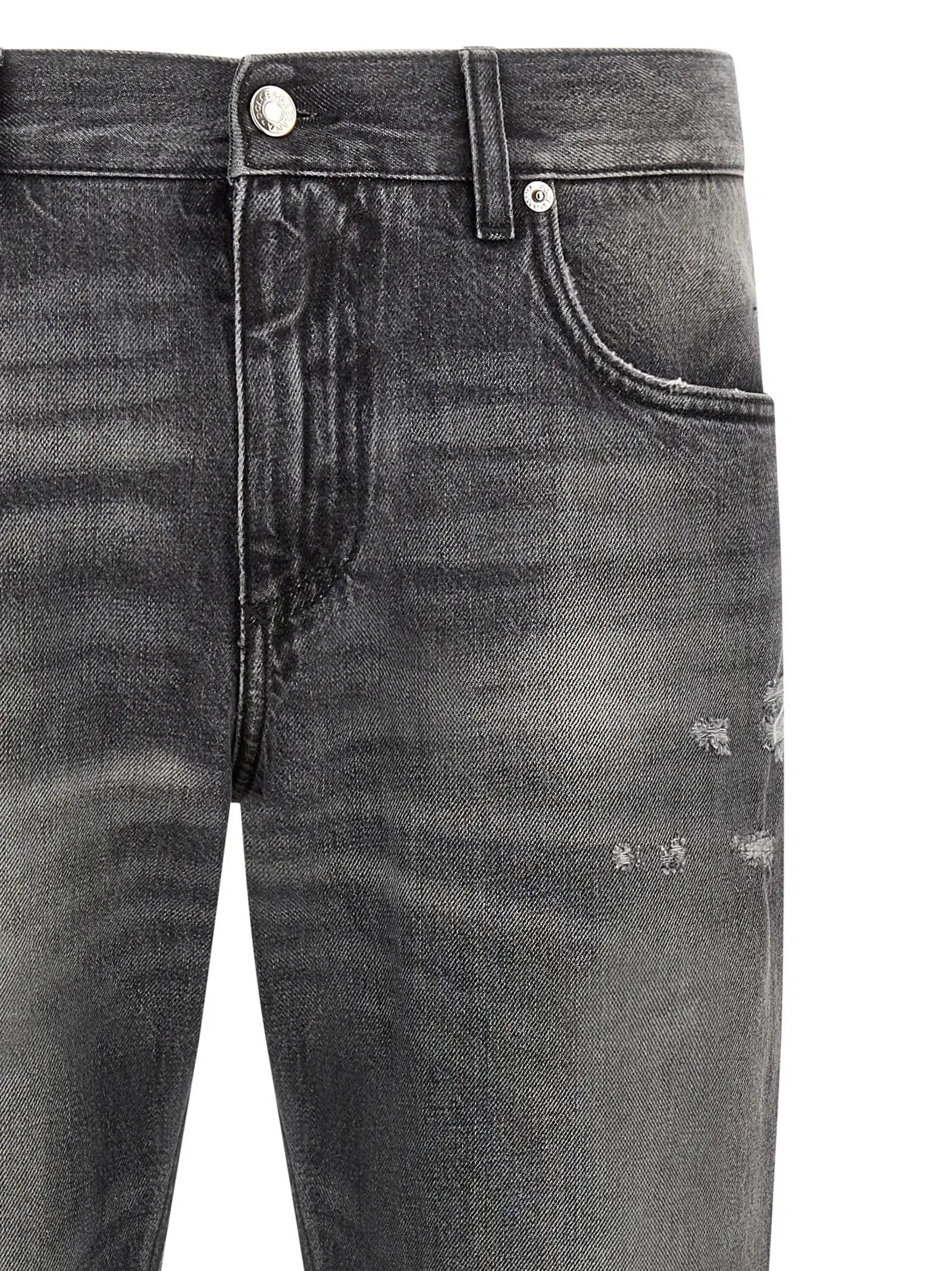 Dolce & Gabbana Jean en denim de coton gris