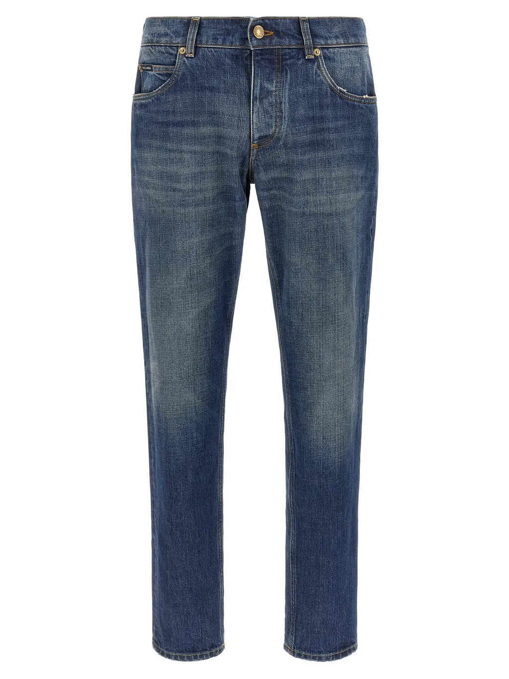 Jean droit en coton bleu Dolce &amp; Gabbana