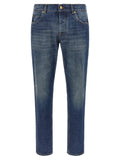 Jean droit en coton bleu Dolce &amp; Gabbana