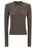 PINKO Brown Wool Cardigan