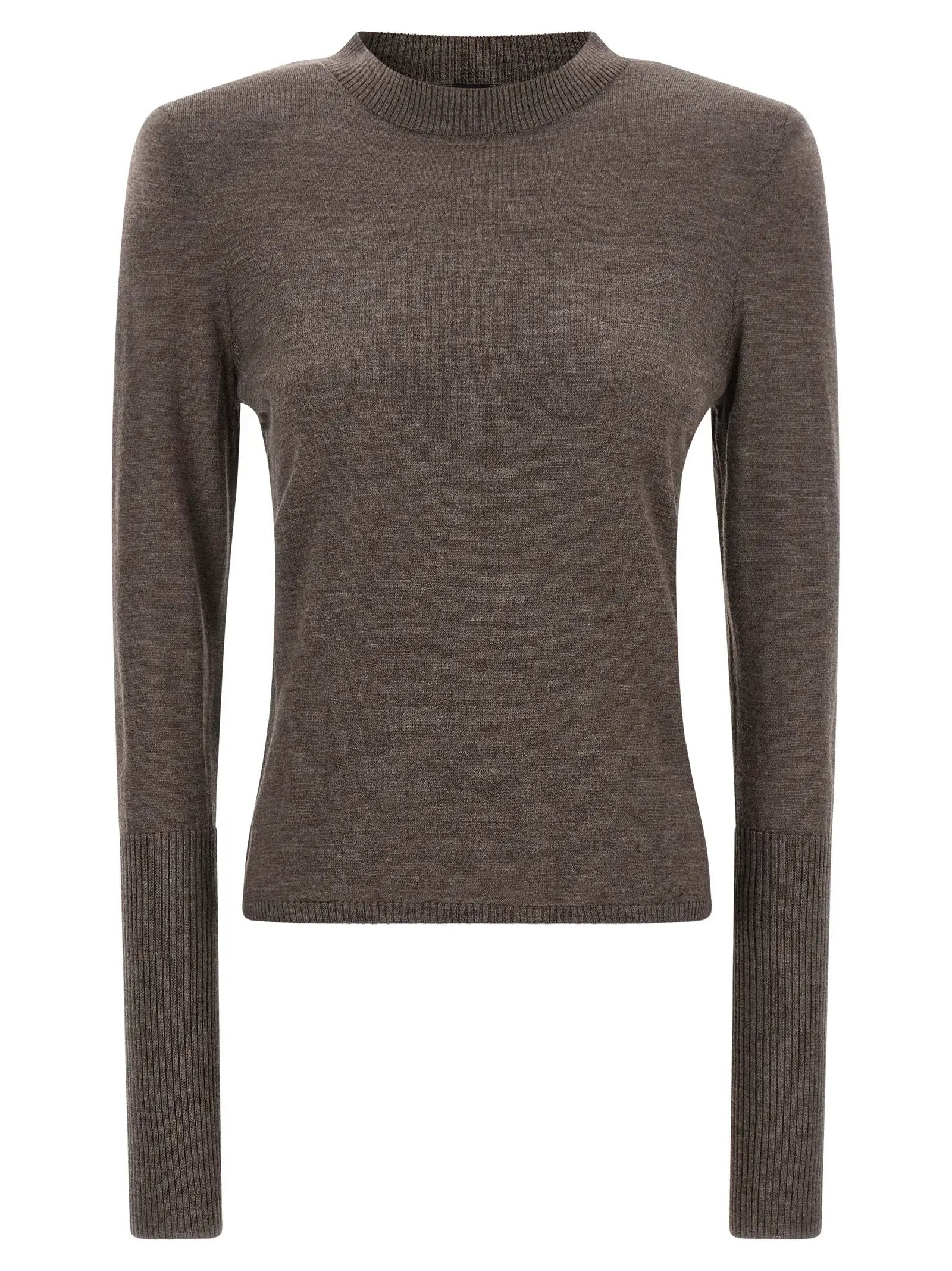 PINKO Brown Wool Cardigan