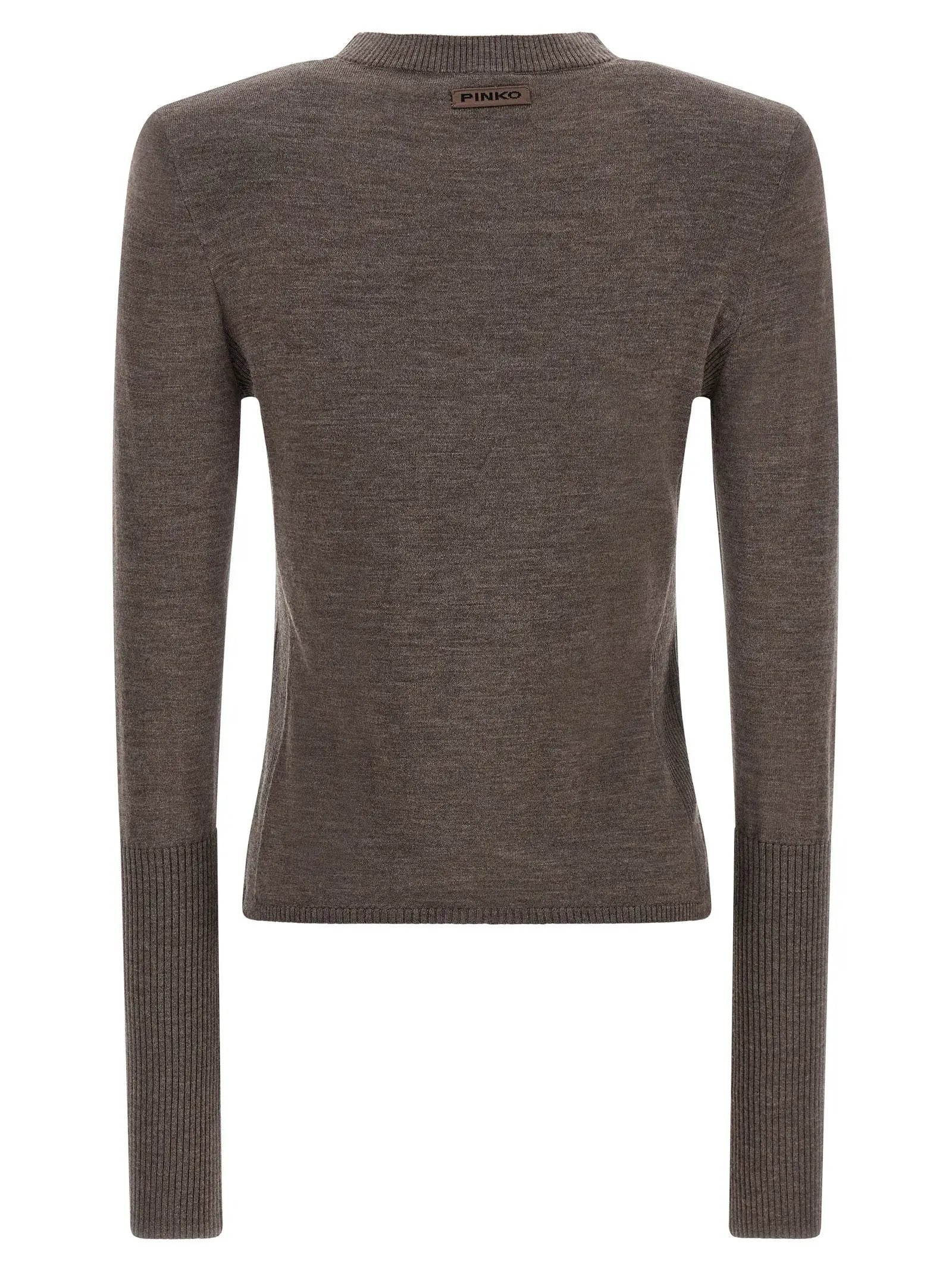 PINKO Brown Wool Cardigan