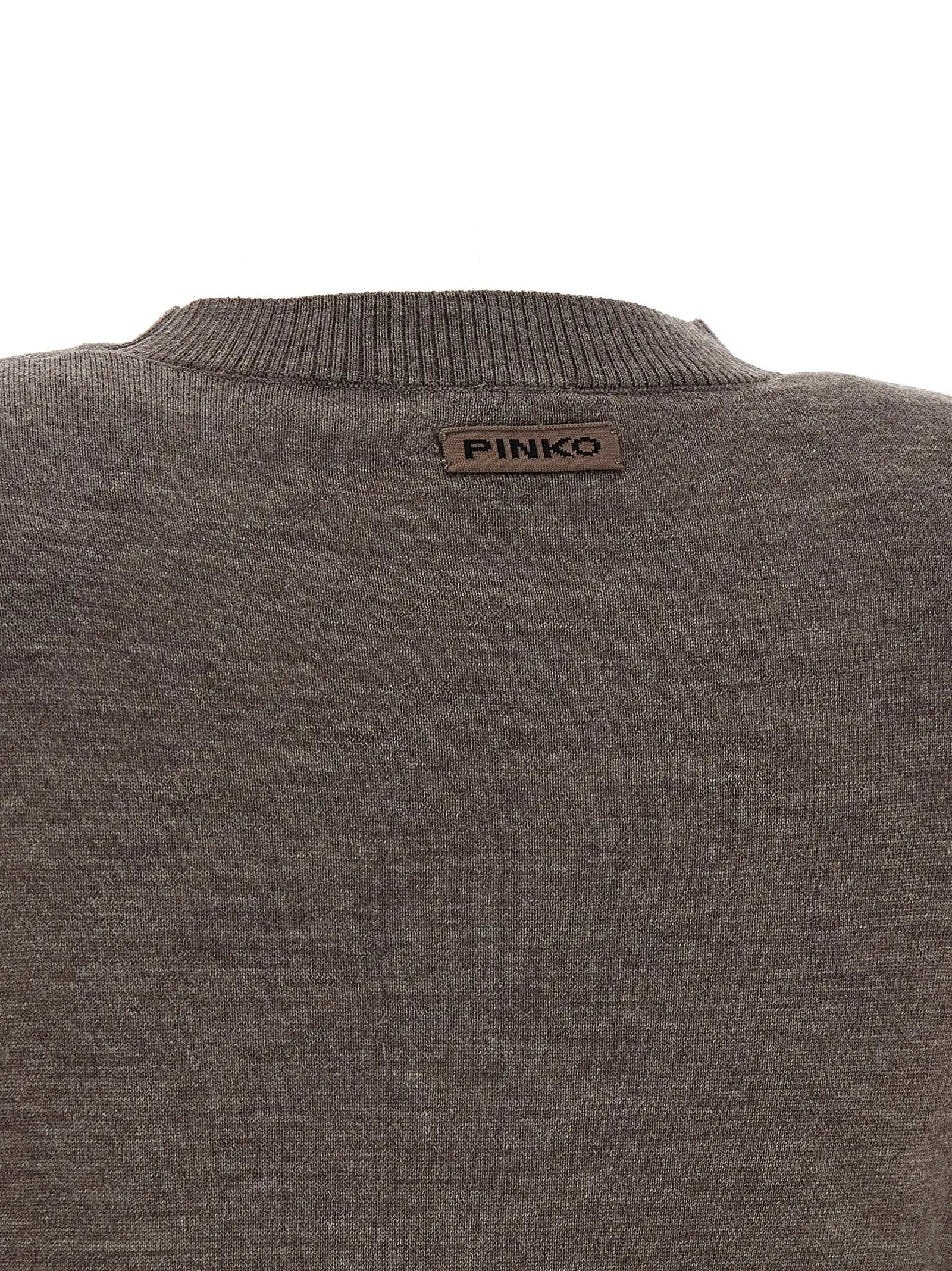PINKO Brown Wool Cardigan