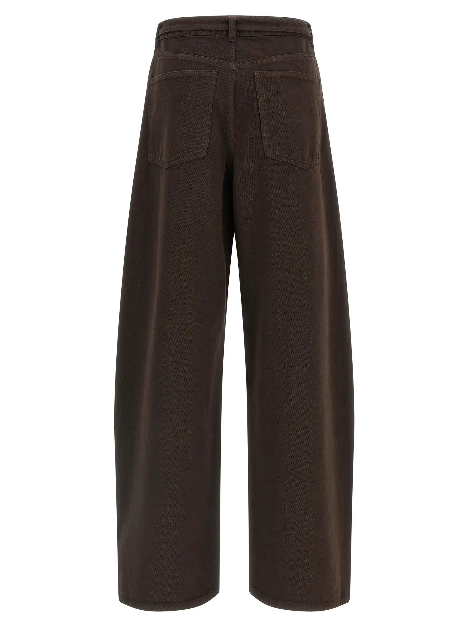 Twinset Brown Cotton High-Waisted Jean