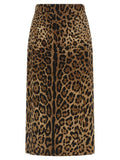 Jupe mi-longue Dolce & Gabbana marron en viscose
