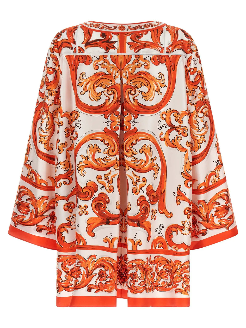Robe Courte en Soie Orange Dolce & Gabbana