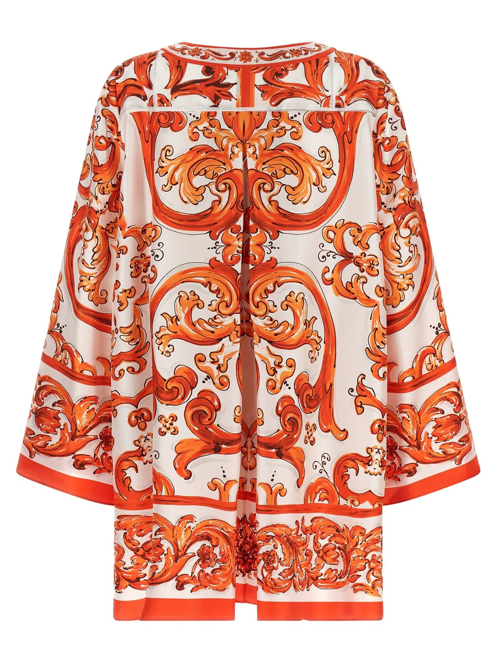 Robe Courte en Soie Orange Dolce & Gabbana