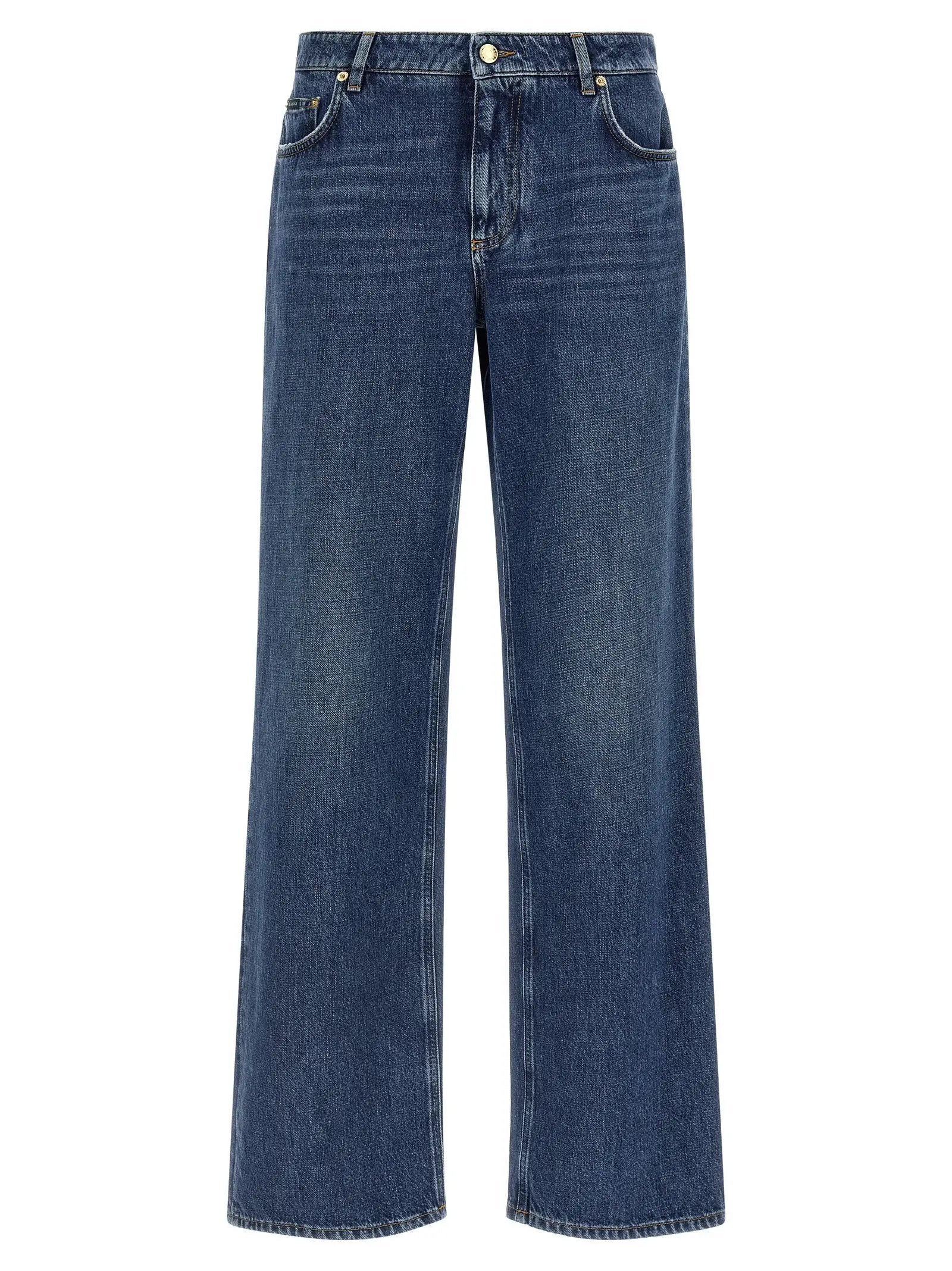 Dolce & Gabbana Blue Cotton Relaxed Fit Jeans