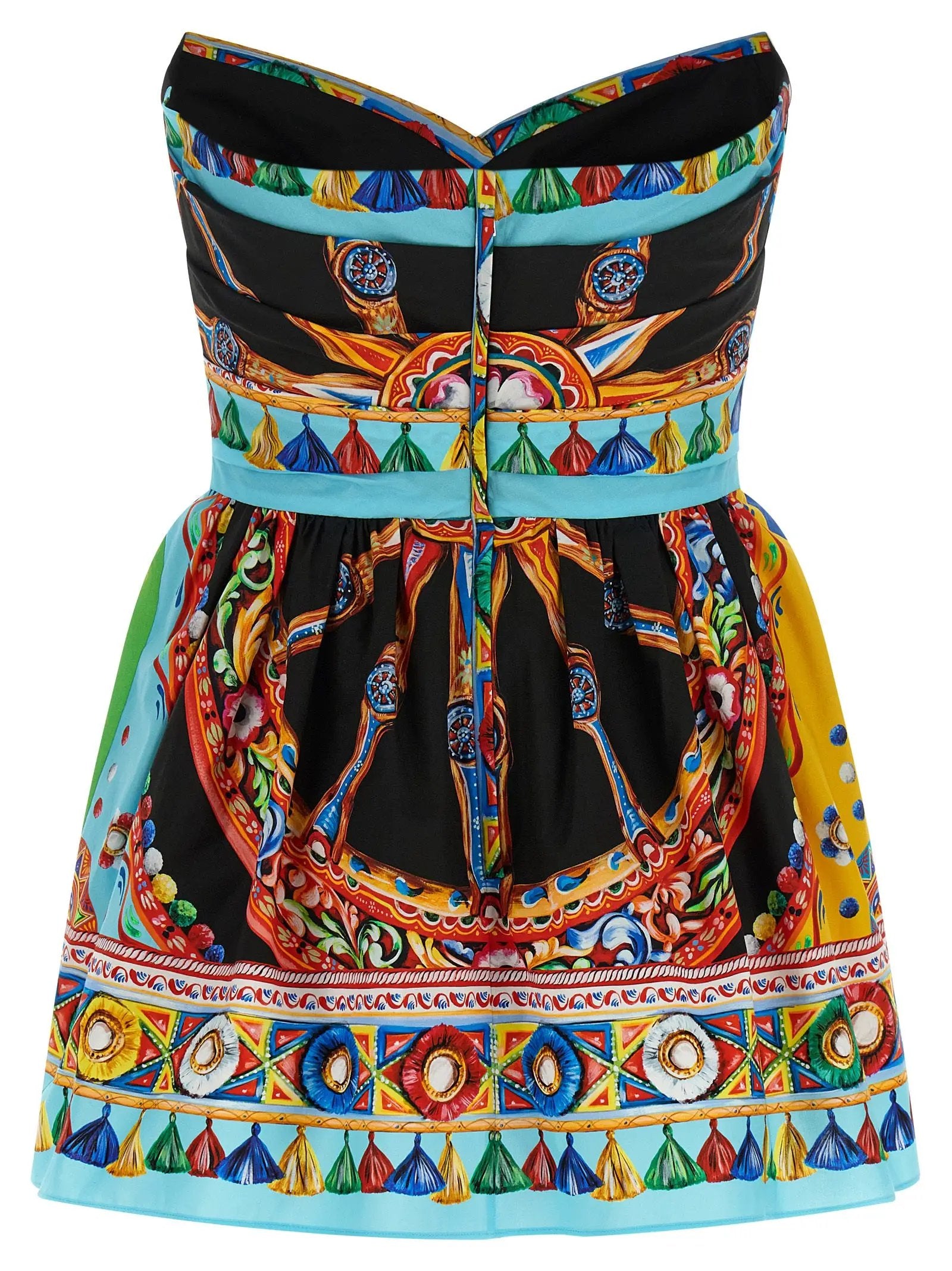 Robe Courte en Coton Multicolore Dolce & Gabbana