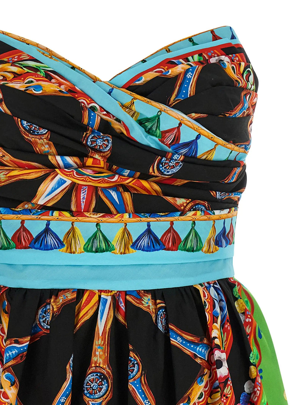 Robe Courte en Coton Multicolore Dolce & Gabbana