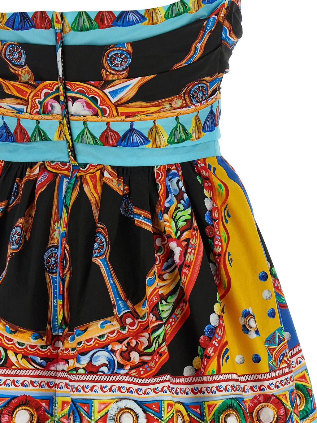 Robe Courte en Coton Multicolore Dolce & Gabbana
