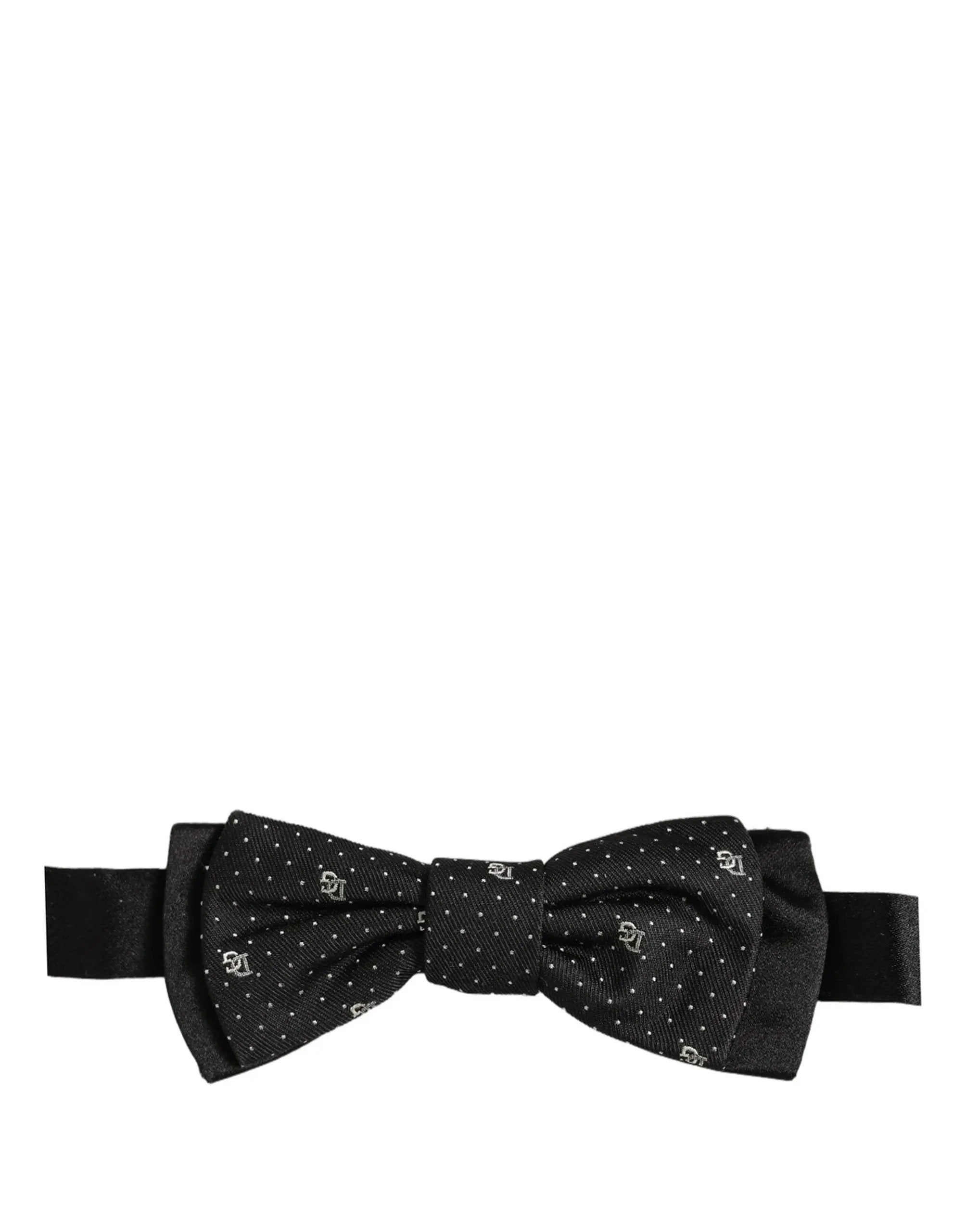 Nœud papillon réglable Dolce & Gabbana pour homme, noir à pois DG