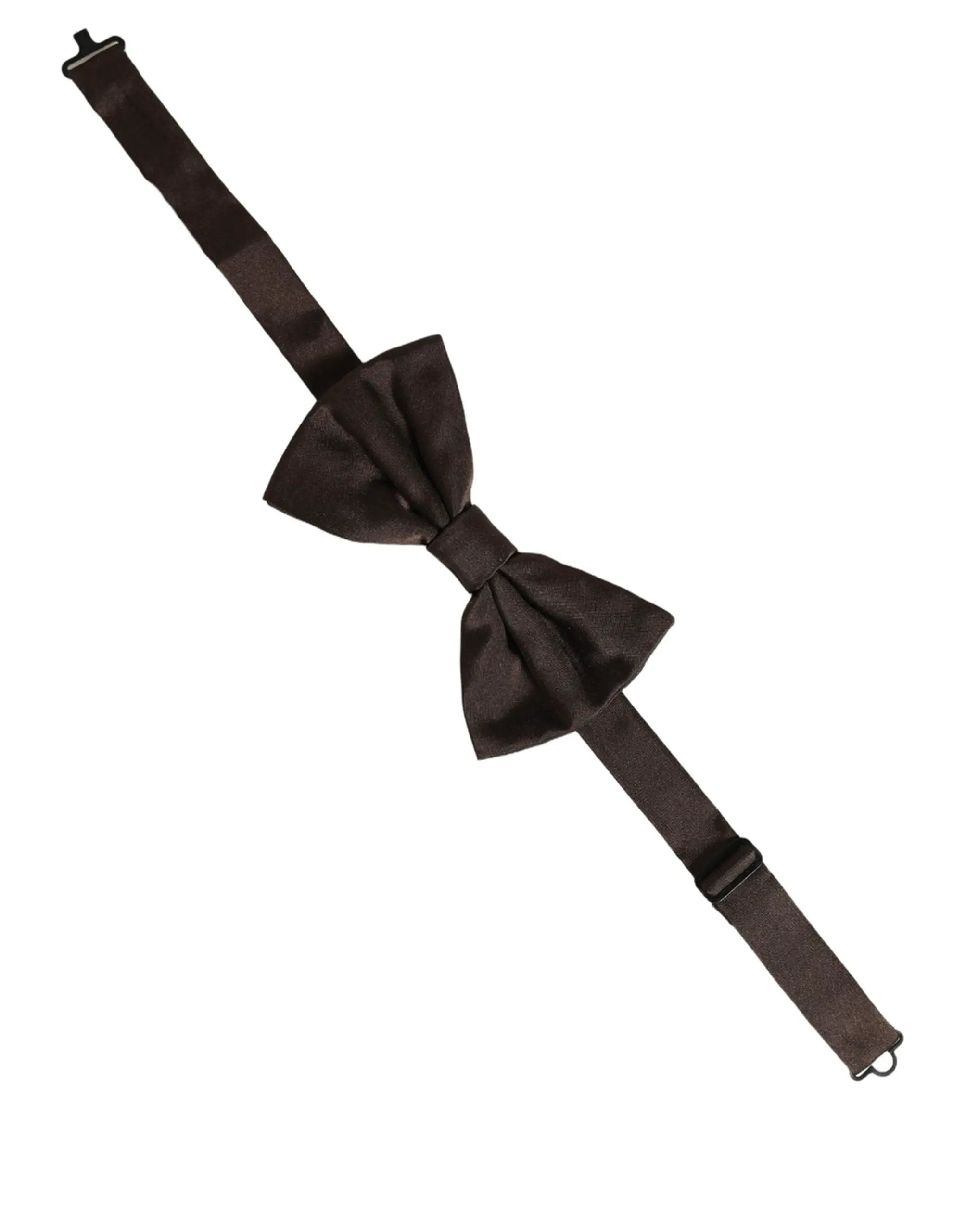 Dolce & Gabbana Homme Papillon Ajustable Marron 100% Soie