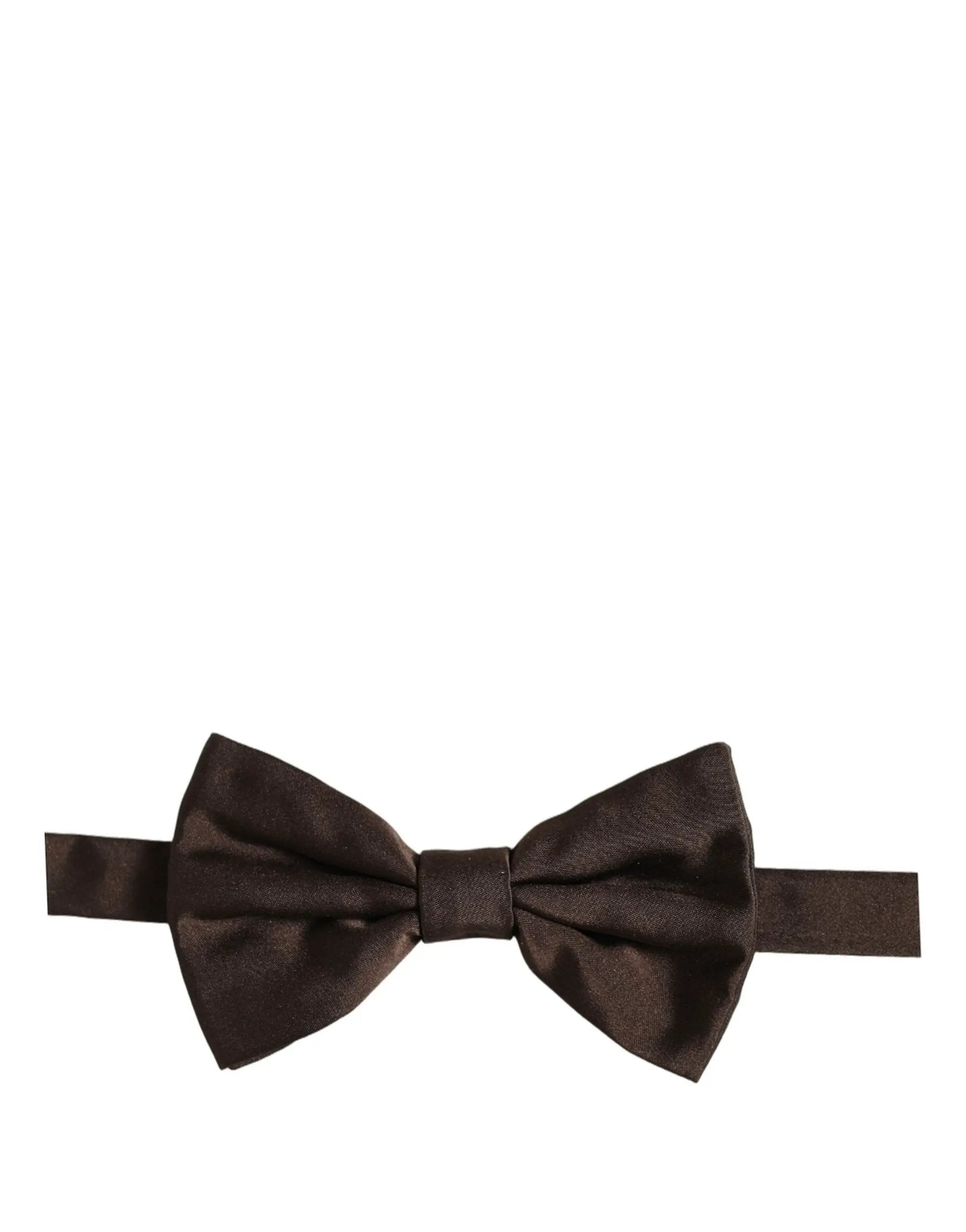 Dolce & Gabbana Homme Papillon Ajustable Marron 100% Soie