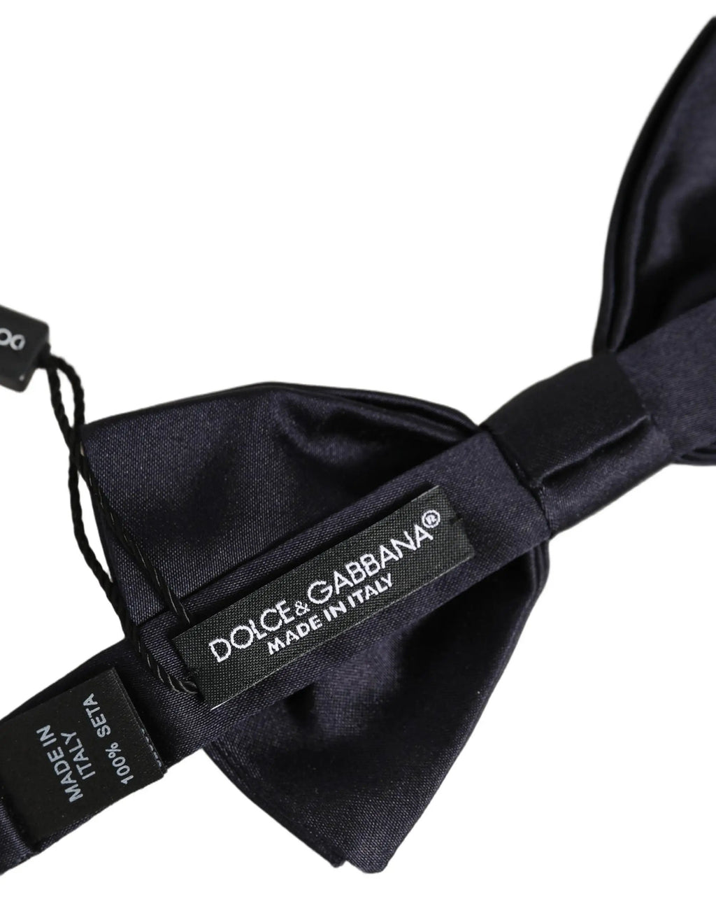 Dolce & Gabbana Men Black 100% Silk Adjustable Neck Papillon Bow Tie
