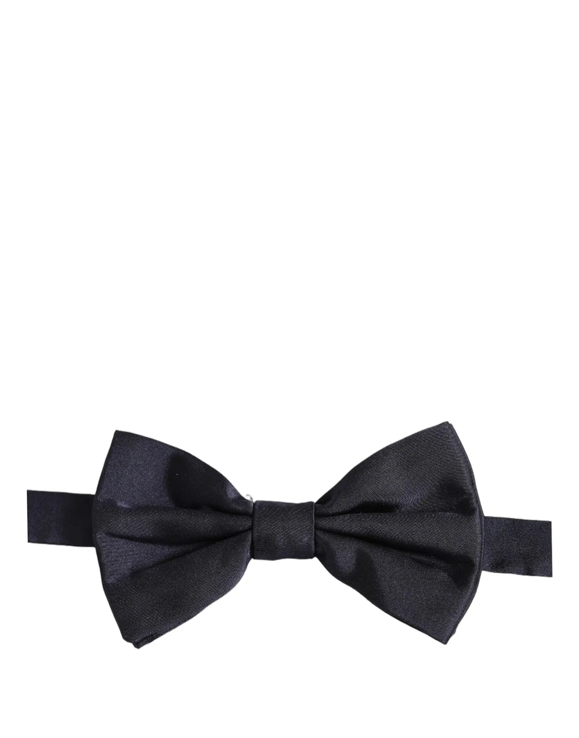 Nœud papillon Dolce & Gabbana en soie bleu foncé réglable pour homme