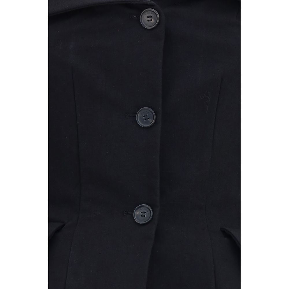 Magda Butrym Black Silk Waistcoat